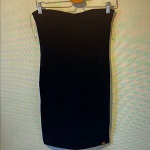 Black Strapless Bodycon Dress - Women's